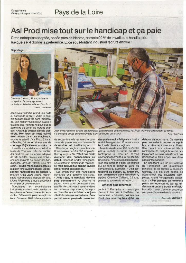 Article Ouest France
