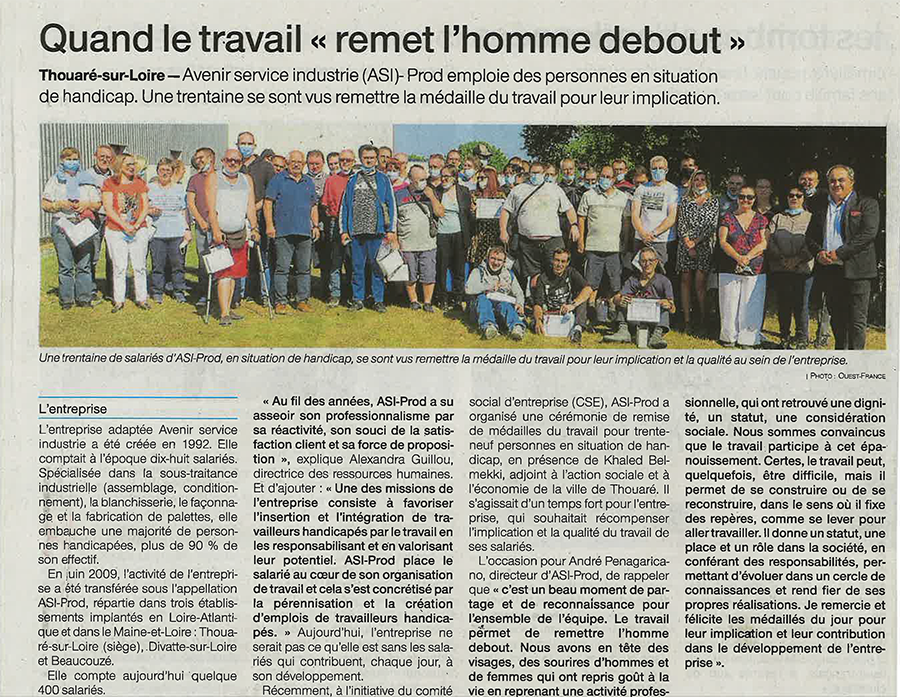 Article Ouest France 28/10/2021