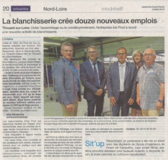 Article Inauguration blanchisserie Ouest France